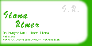 ilona ulmer business card